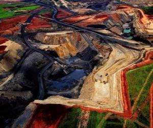 yapboz Güney Afrika&#039;da Coal Mine